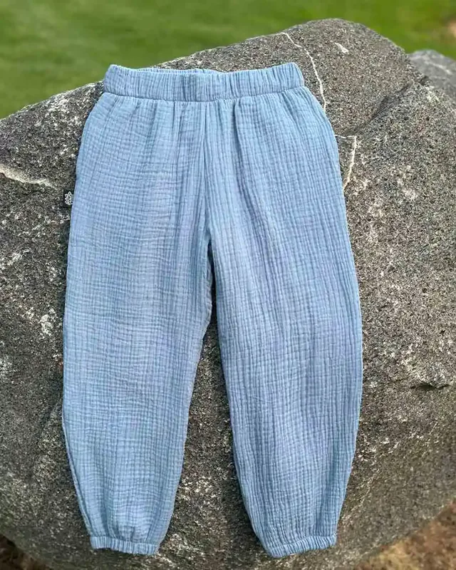 Vaikiškos muslino kelnės "Dangus"