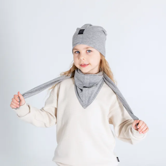 Džersio kepurytė su kaklaskare GREY — 1 nuotrauka