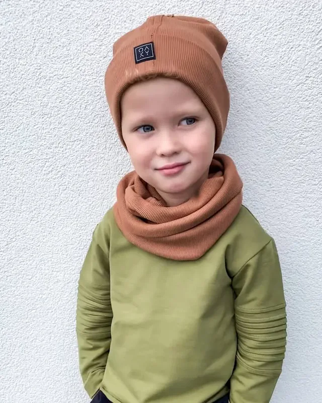 Kepurė su mova/kaklaskare Cinamonas — 1 nuotrauka