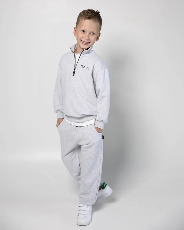 Vaikiškas kostiumas ZIP COLLAR Melange