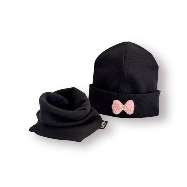 Kepurė su mova/kaklaskare Sweet Black
