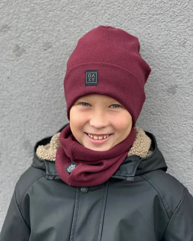 Kepurė su mova COMFORT Burgundy selanik