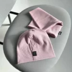 Vaikiška rib kepurė su mova rožinė