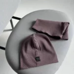 Kepurės su mova/kaklaskare ESSENTIAL Dark plum