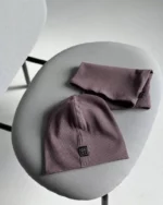 Kepurės su mova/kaklaskare ESSENTIAL Dark plum