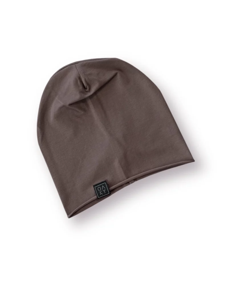 Plona vaikiška kepurė šokoladinės spalvos