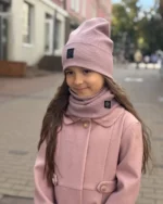 Pelenų rožinė kepurė su mova