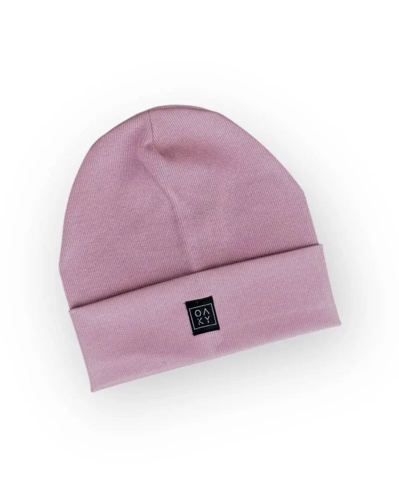 rib kepurė pelenų rožinė