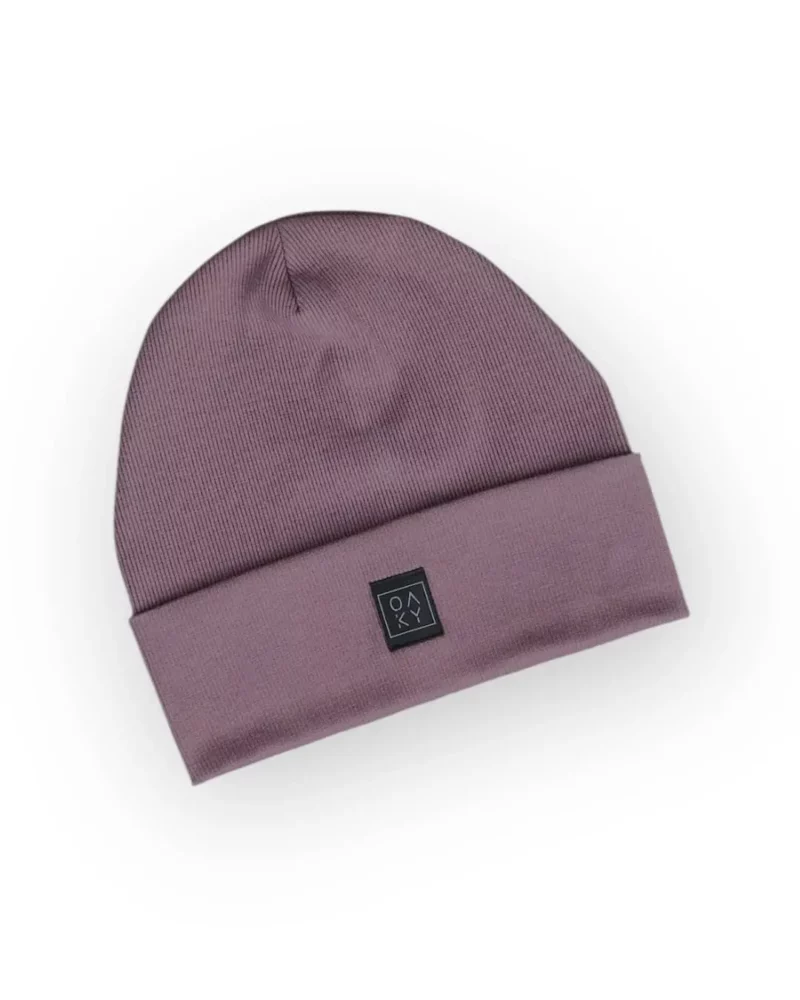 rib kepurė tamsi slyvinė dark plum