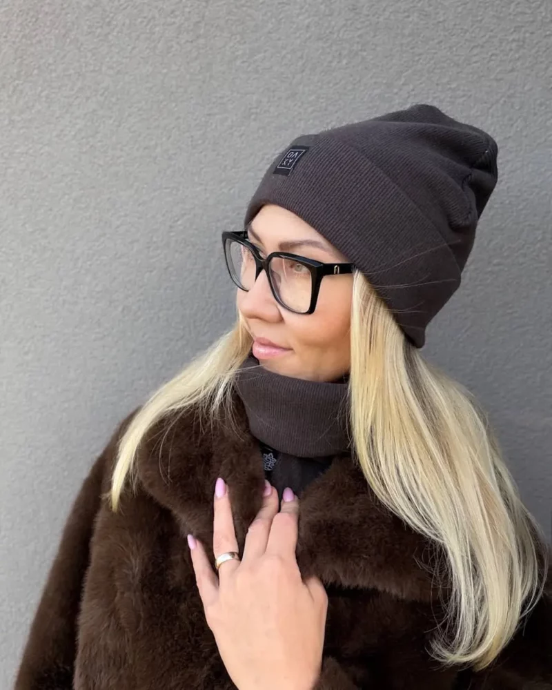 choco moteriška kepurė ruda šokoladinė