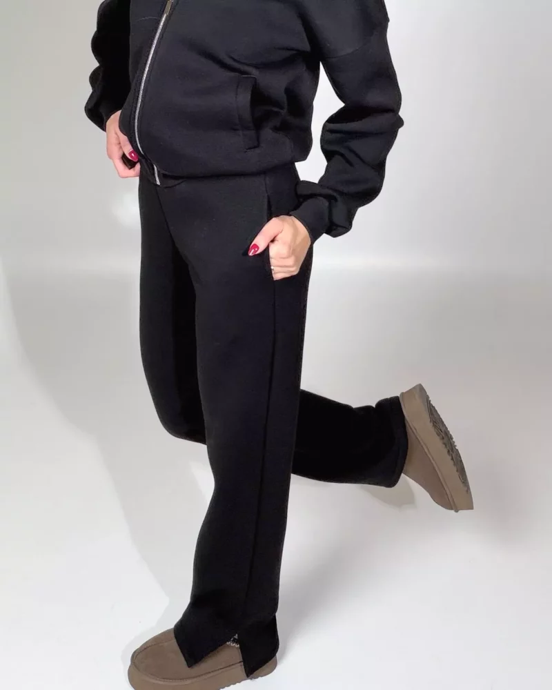 moteriskos tiesios juodos kelnes