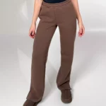 moteriskos tiesios kelnes rudos